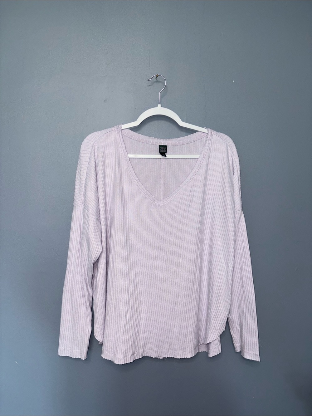 Wild Fable | Purple Ribbed Longsleeve